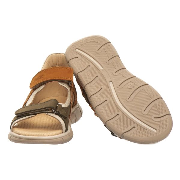 Сандалі профілактичні для хлопчиків, хакі/бежевий (арт. LEO-3326 KH-BEIG), Theo Leo (Туреччина)