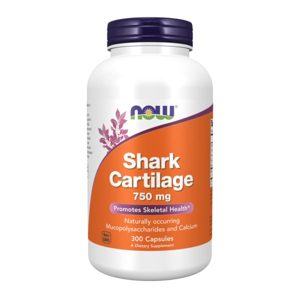 NOW® Shark Cartilage – натуральна підтримка суглобів і скелету з акулого хряща 750mg - 300 caps