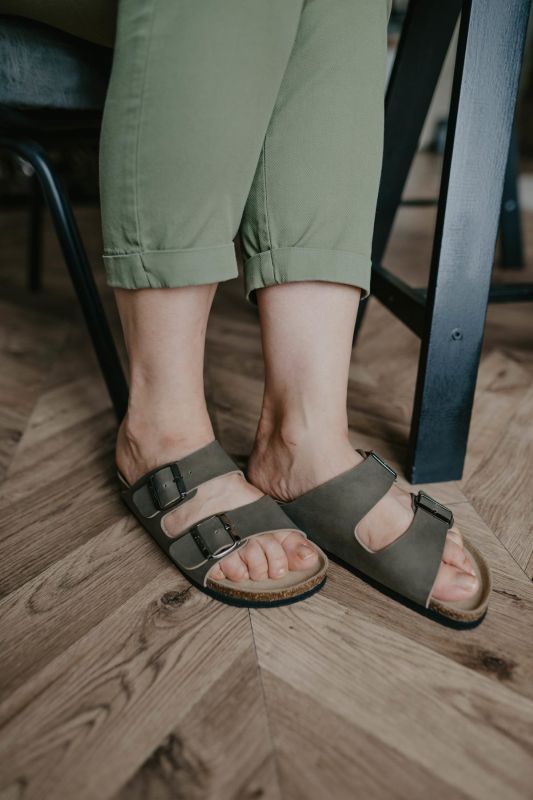 Шльопанці ортопедичні жіночі Arizona, Grubin (арт. gr-3364) сірий