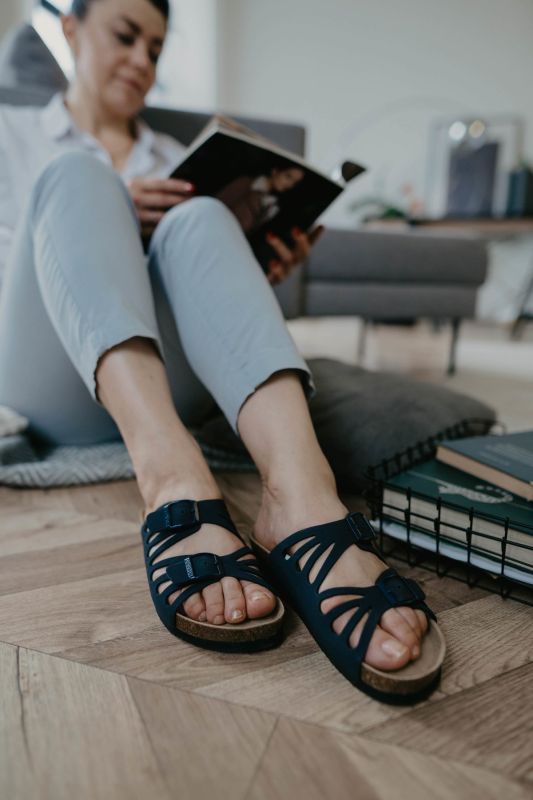 Шльопанці ортопедичні жіночі Derby, Grubin синій