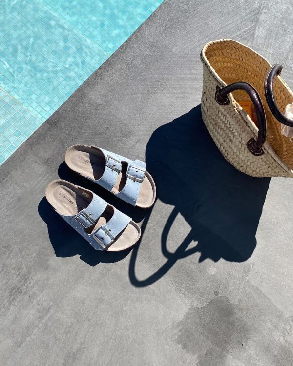 Шлепанцы ортопедические женские Honolulu, голубой/велюр, G106249, TM Genuins (Испания)