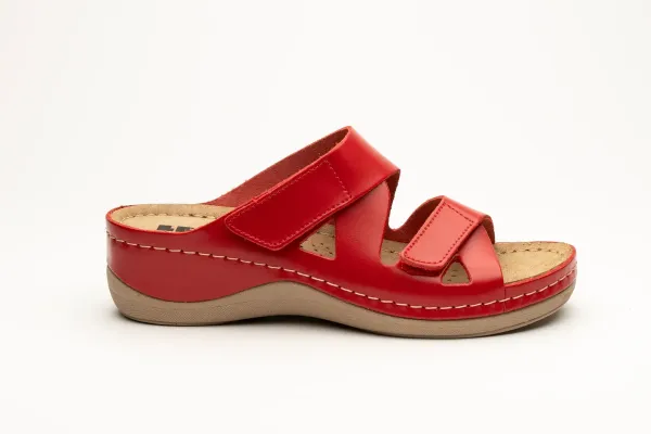 Жіночі шльопанці Leon Червоний 906-red ортопедія