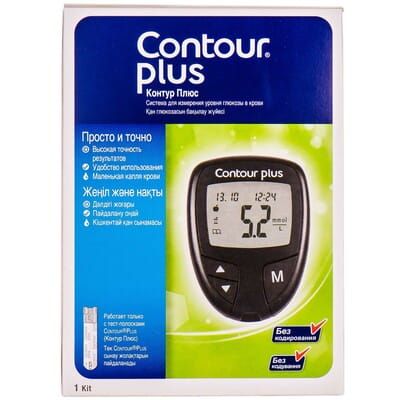 Система контроля уровня глюкозы в крови (глюкометр) CONTOUR PLUS (Контур Плюс) 1 шт