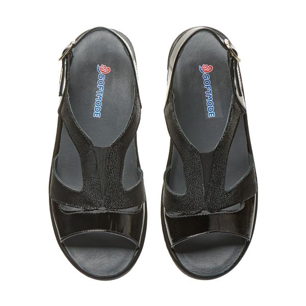 Жіночі анатомічні босоніжки, чорний (арт.1365803), TM SoftMode (Туреччина)