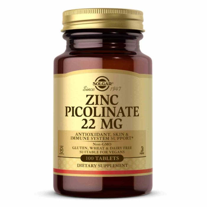 Zinc Picolinate 22 mg - 100 tab Zinc Picolinate 22 mg - 100 tab