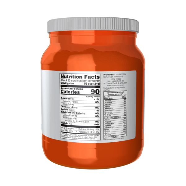 Ізолят соєвого білка NOW Sports – веганський протеїн без підсолоджувачів - 907g 