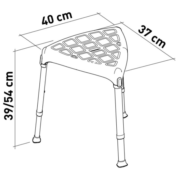 Табурет для ванны и душа треугольный KING-BSTTA-00