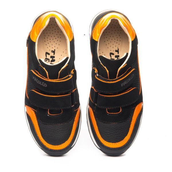 Детские ортопедические кроссовки, черный/оранжевый (арт.LEO-1335), THEO LEO (Турция)