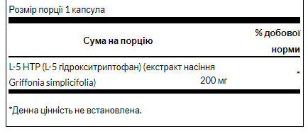 Swanson, 5HTP 200mg — 60 капсул