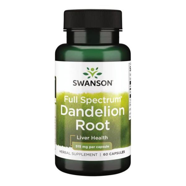 Swanson Dandelion Root – Корінь кульбаби для підтримки печінки, шлунка та детоксикації 515 мг - 60caps Swanson Dandelion Root – Корінь кульбаби для підтримки печінки, шлунка та детоксикації 515 мг - 60caps