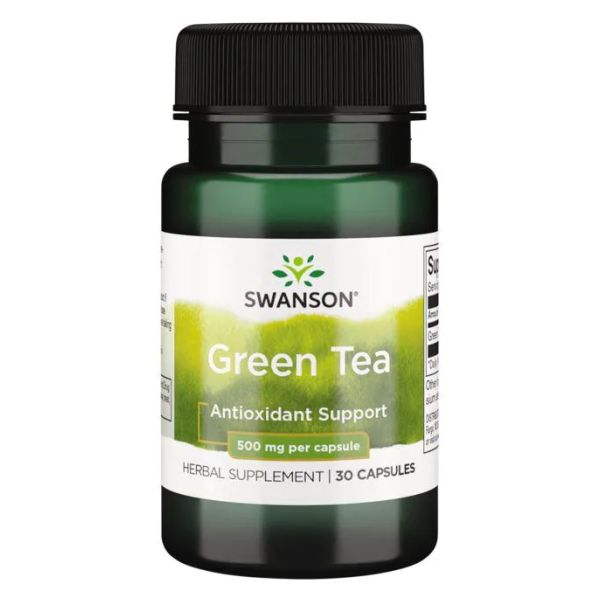 Swanson, зеленый чай, Green Tea 500mg - 30caps