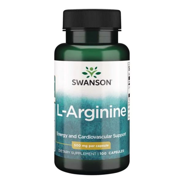 Swanson, L-аргинин, L-Arginine 500 mg - 100 Capsules