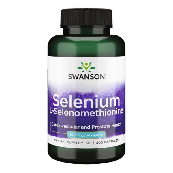 Swanson Selenium – Селен 100 мкг для сердца, щитовидной железы, иммунитета и простаты – 300cap