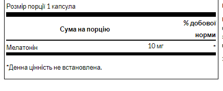 Мелатонин Swanson, Melatonin 10 mg - 60 Caps