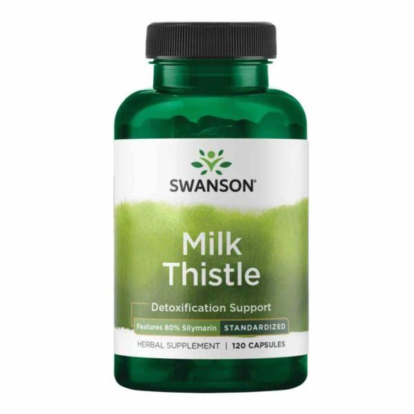 Swanson Milk Thistle – подвійна підтримка печінки з 80% силімарину - 120caps