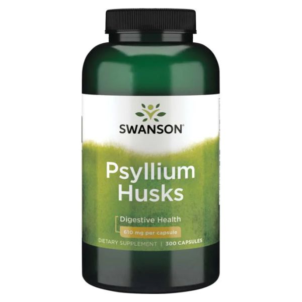 Swanson, шелуха семян подорожника, Psyllium Husks 610mg - 300caps