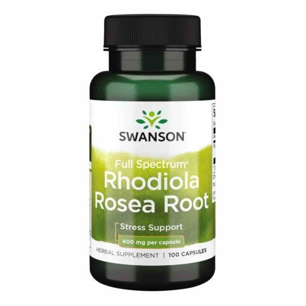Swanson Rhodiola Rosea – Родіола для стресостійкості, енергії та психоемоційного балансу 400mg - 100caps