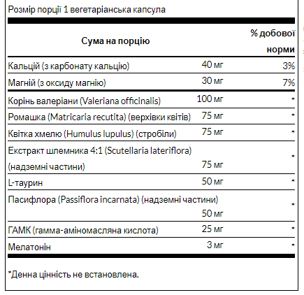 Комплекс для сну Swanson Sleep Essentials– Натуральна формула для спокійного сну- 60 Veg Caps 