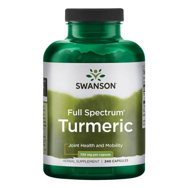 Swanson Turmeric Full Spectrum – Куркума для шкіри, суглобів та здоров’я травлення 720 mg - 240 Caps
