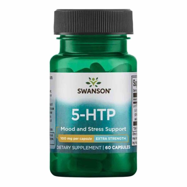 Swanson, 5-HTP, посиленої дії, 100 mg - 60 caps