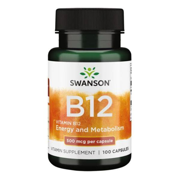 Swanson Vitamin B12 – Вітамін для енергії, кровообігу та серцевого здоров’я 500 mcg - 100 Caps