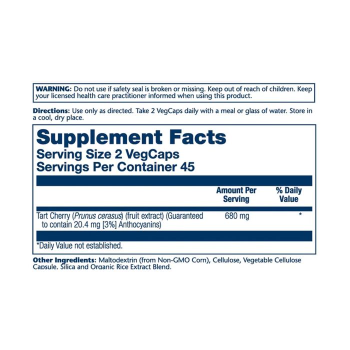 Tart Cherry & Celery Seed 620mg - 60 caps