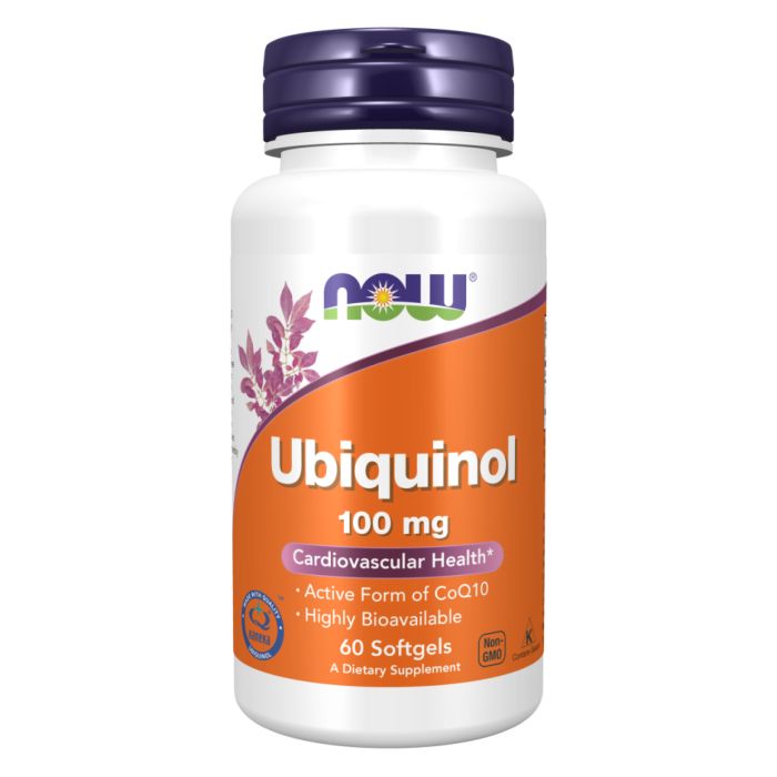 NOW Foods Убіхінол – активна форма CoQ10 з високою біодоступністю 100 мг- 60 sgels