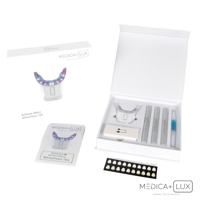 Відбілювальна капа для зубів Medica+ WhitePearl 10X White