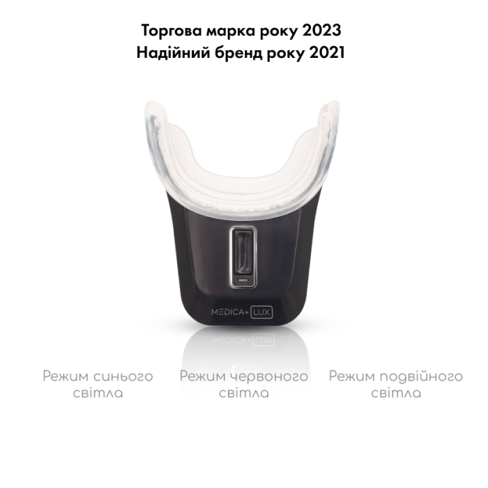 Набір ультразвукової зубної щітки Medica+ PROBRUSH 9.0 black + Відбілювальна капа для зубів Medica+ WhitePearl 10X Black