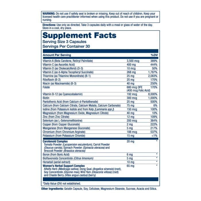 Women’s Golden Multi-Vitamin – 90 капсул для жіночого здоров’я та енергії