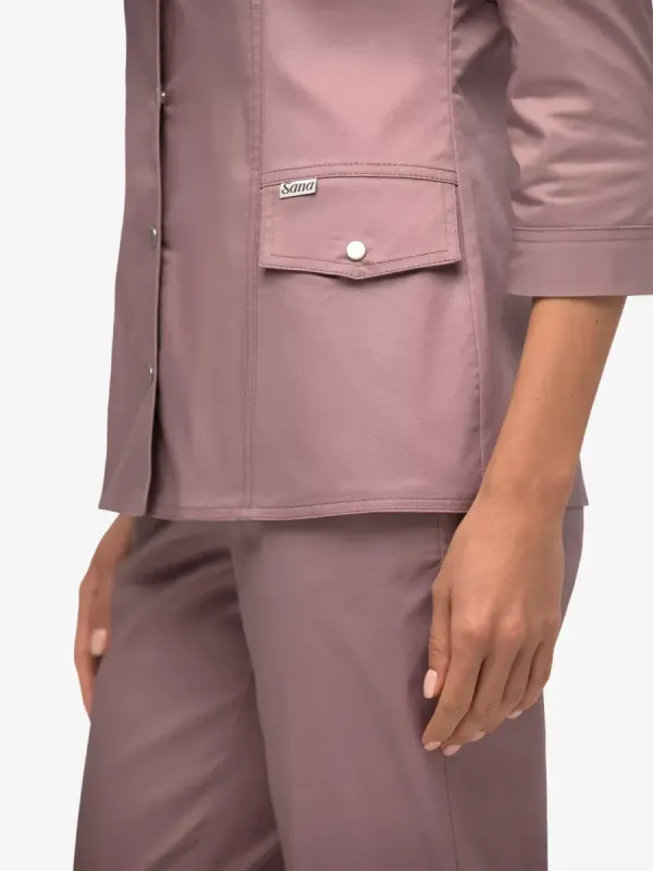 Ясмін  Медичний Костюм колір пепельна троянда