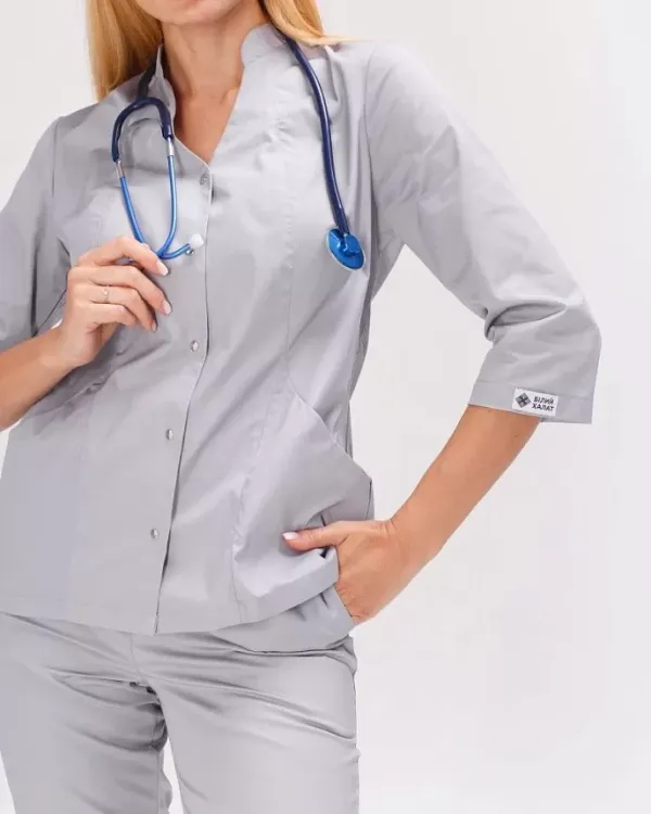 Женский медицинский костюм Элизабет цвет серый