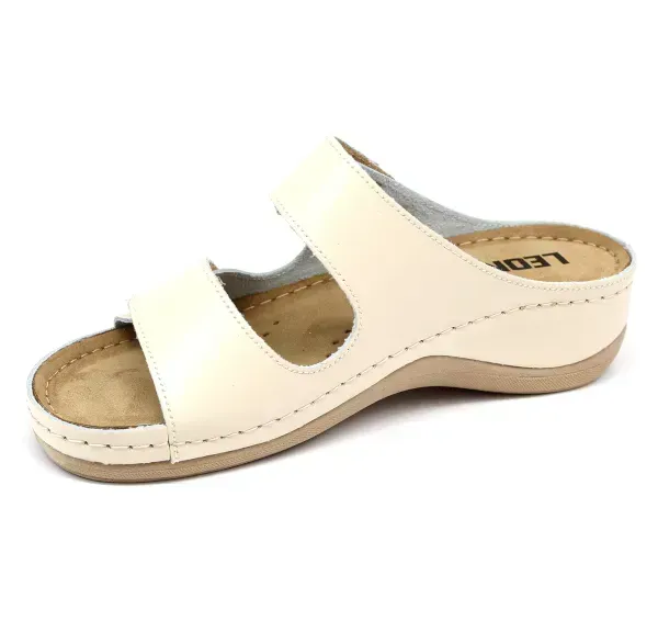 Женские шлепанцы Leon Бежевый 904-beige ортопедия