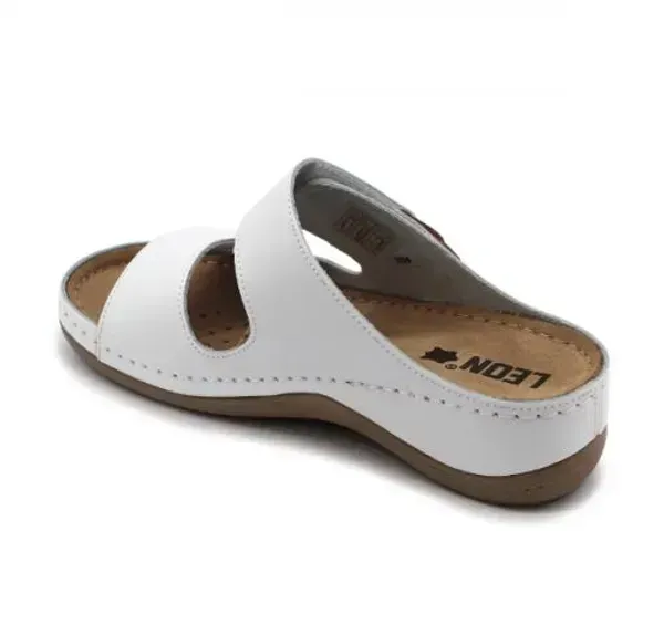 Жіночі шльопанці Leon Білий 904-white ортопедія