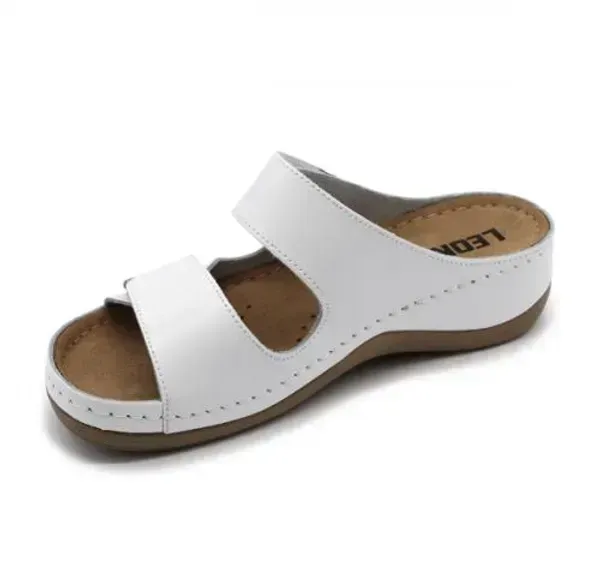 Жіночі шльопанці Leon Білий 904-white ортопедія