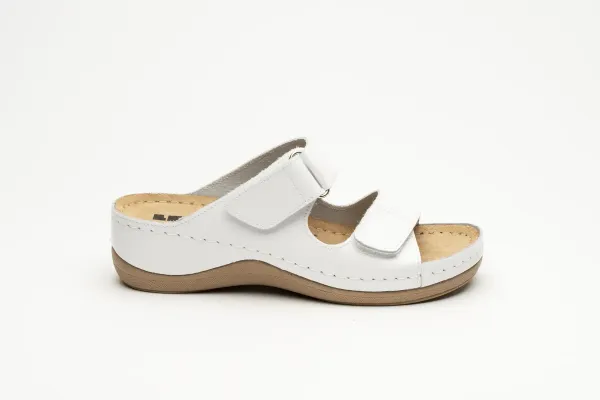 Жіночі шльопанці Leon Білий 905-white ортопедія