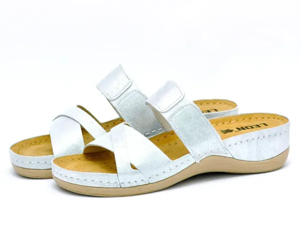 Жіночі шльопанці Leon silver 909 ортопедія