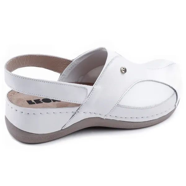 Жіноче Сабо Leon Білий 913-white ортопедія