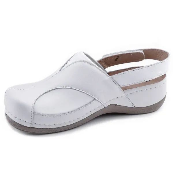 Жіноче Сабо Leon Білий 913-white ортопедія
