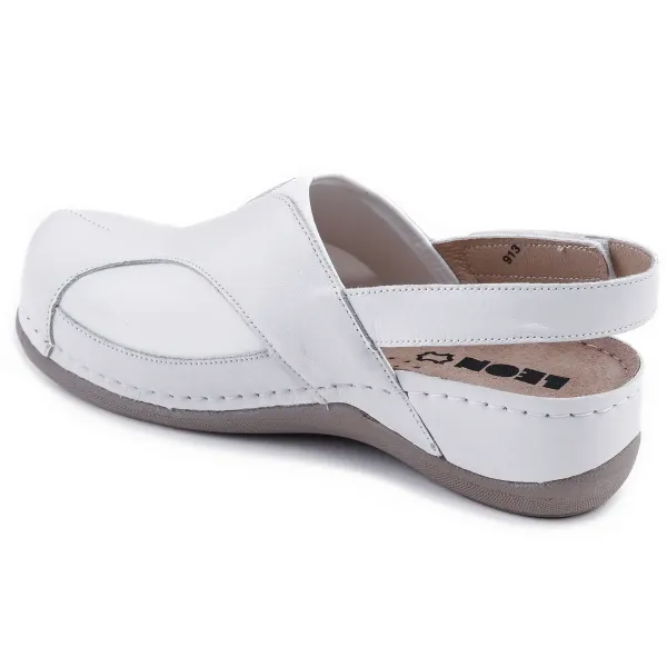 Жіноче Сабо Leon Білий 913-white ортопедія