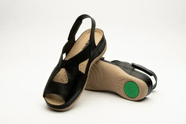 Женские сандалии Leon Черный 924-black ортопедия