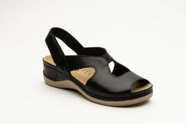 Женские сандалии Leon Черный 924-black ортопедия
