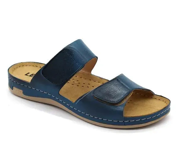 Женские шлепанцы Leon Синий 952-blue ортопедия