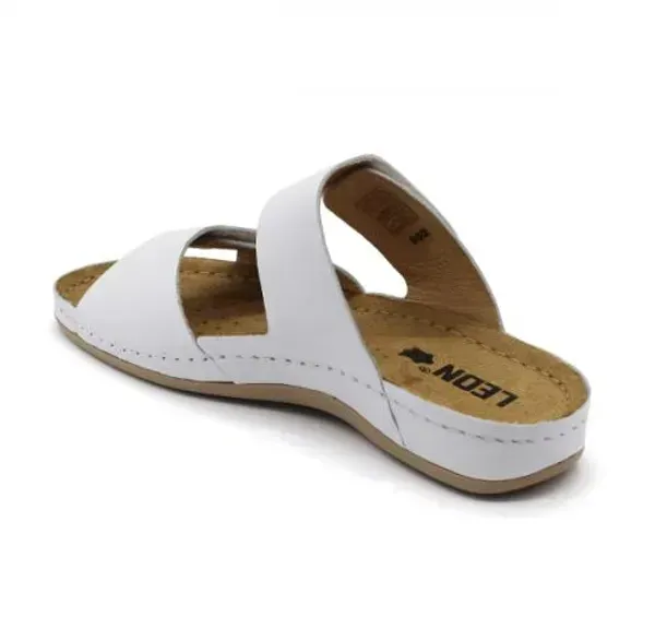 Жіночі шльопанці Leon Білий 952-white ортопедія