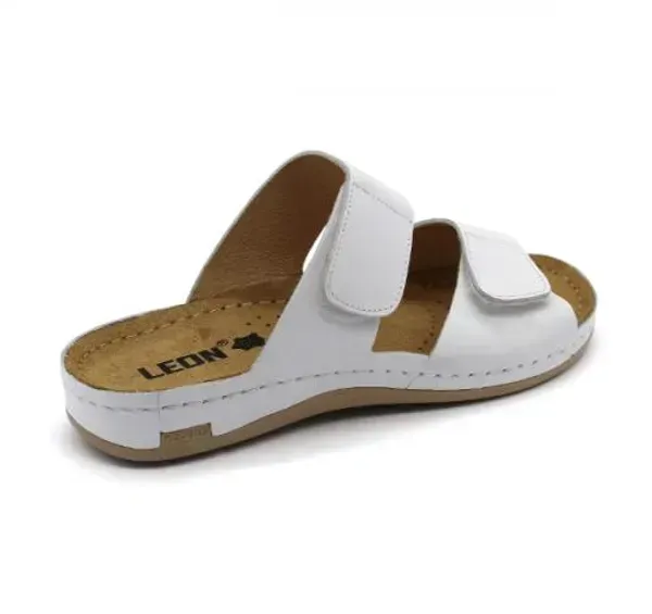 Жіночі шльопанці Leon Білий 952-white ортопедія