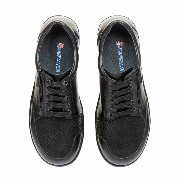 Женские анатомические мокасины, черный (арт.2508), TM SoftMode (Турция)