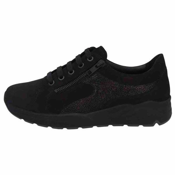 Женские кожаные кроссовки Mia, черный (арт.7 43024 01049), Solidus (Германия), Solidus