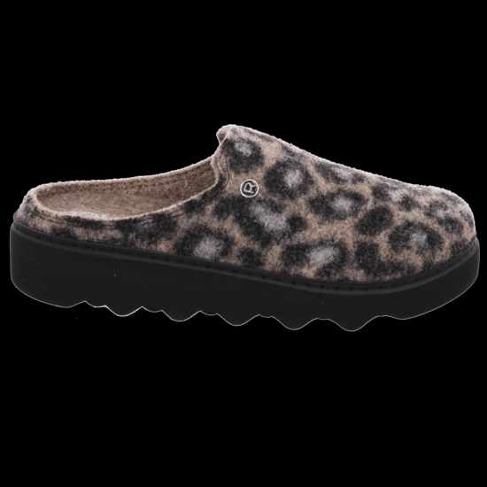 Женские сабо Firenze, черный/леопард (арт. 6101 90) ROHDE (Германия)