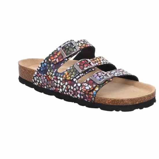 Шлепанцы женские Alba, черный/разноцветный, 5620 98, ROHDE (ГЕРМАНИЯ)
