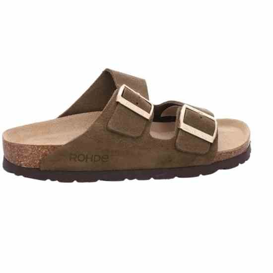 Женские шлепанцы Alba, оливковый, 5590 63, ROHDE (ГЕРМАНИЯ)